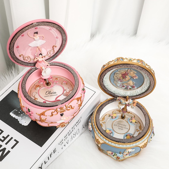 Personalized Carousel & Ballerina Music Box, Custom Engraved Name Musical Box, Personalized Birthday Gift, Christmas Gifts, Keepsake Gifts - Image 10