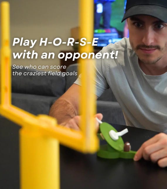 Desktop Football | With Fully Collapsing Field Goal Post 3d Printed Desk Table Top Tabletop Cubicle Sport Sports Games Collapsible ForgeCore - Image 2