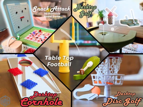 Desktop Football | With Fully Collapsing Field Goal Post 3d Printed Desk Table Top Tabletop Cubicle Sport Sports Games Collapsible ForgeCore - Image 7