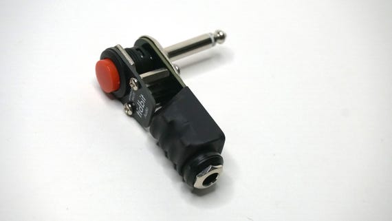 Arcade-Style Kill-Switch for guitar / Synth / Audio equipment - Mono quarter-inch momentary mute switch - 1/4th inch right angle plug - Image 7