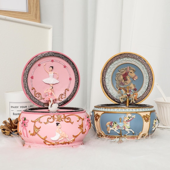 Personalized Carousel & Ballerina Music Box, Custom Engraved Name Musical Box, Personalized Birthday Gift, Christmas Gifts, Keepsake Gifts - Image 5