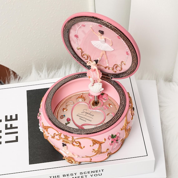 Personalized Carousel & Ballerina Music Box, Custom Engraved Name Musical Box, Personalized Birthday Gift, Christmas Gifts, Keepsake Gifts - Image 7
