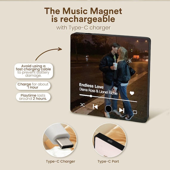 Personalized Music Magnet Fridge Magnet - Custom Music Gifts Photo Album Magnets With Your Text - Birthday Gifts for Family - Image 7