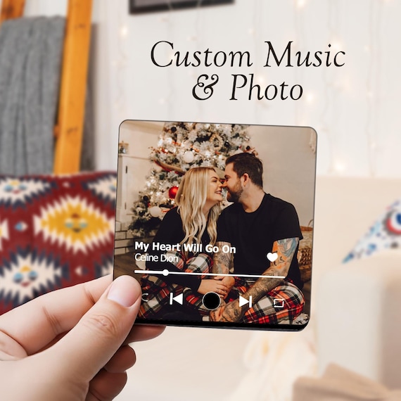 Personalized Music Magnet Fridge Magnet - Custom Music Gifts Photo Album Magnets With Your Text - Birthday Gifts for Family - Image 2
