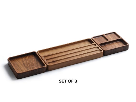 Handmade Beech Wood Desk Organizer Set: Minimalist Home Office Decor - Image 7