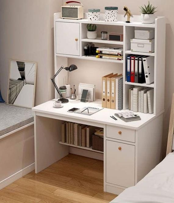 DIY Desk with Drawers & Bookshelf Plans (PDF Download)