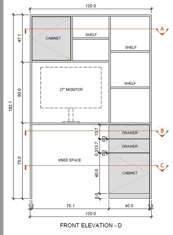 DIY Desk with Drawers & Bookshelf Plans (PDF Download) - Image 2