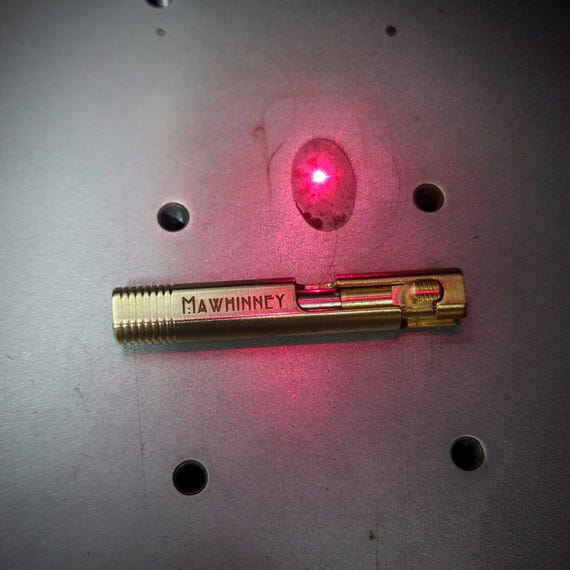 Brass retro mini bolt action pen - Personalised name laser engraving. Writing tool, Golf score card pen. EDC, pocket carry, camping kit. - Image 6