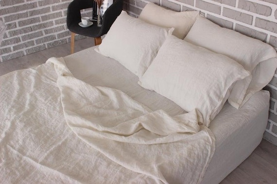 Organic Flax Linen Bed Sheet Set: European Stonewashed Linen - Image 4