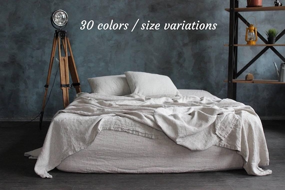 Organic Flax Linen Bed Sheet Set: European Stonewashed Linen - Image 2