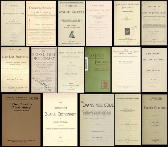 ENGLISH LANGUAGE - 205 Old Rare Books - Dictionaries, Quotations, Proverb, Slang,  Thesaurus, Phrase, Shorthand, Reference Specialist Books - Image 2