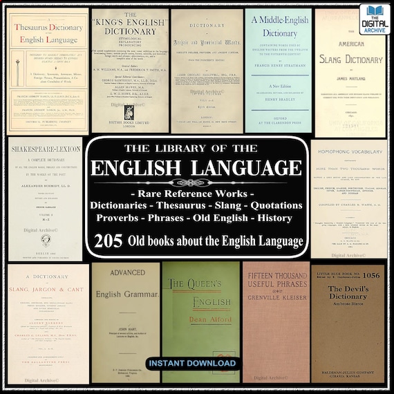 ENGLISH LANGUAGE - 205 Old Rare Books - Dictionaries, Quotations, Proverb, Slang,  Thesaurus, Phrase, Shorthand, Reference Specialist Books