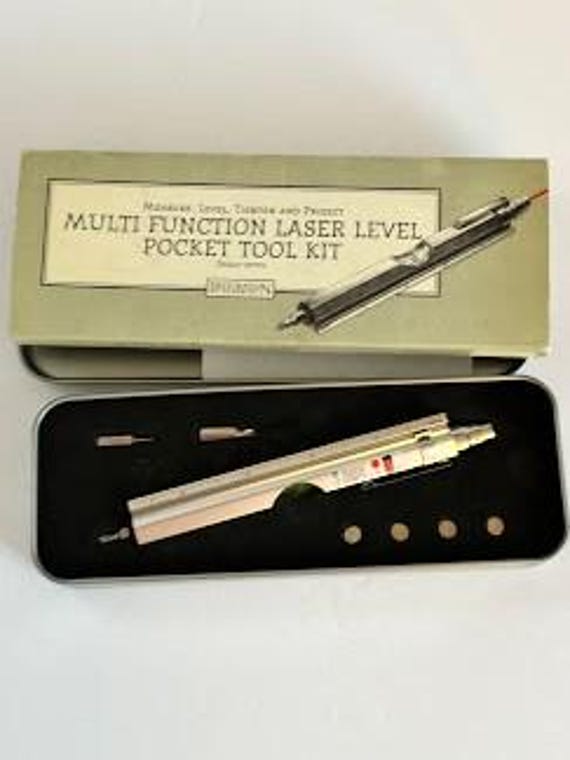 Restoration Hardware Laser Level Pocket Multi-Function Tool Kit in Original Box - Image 2