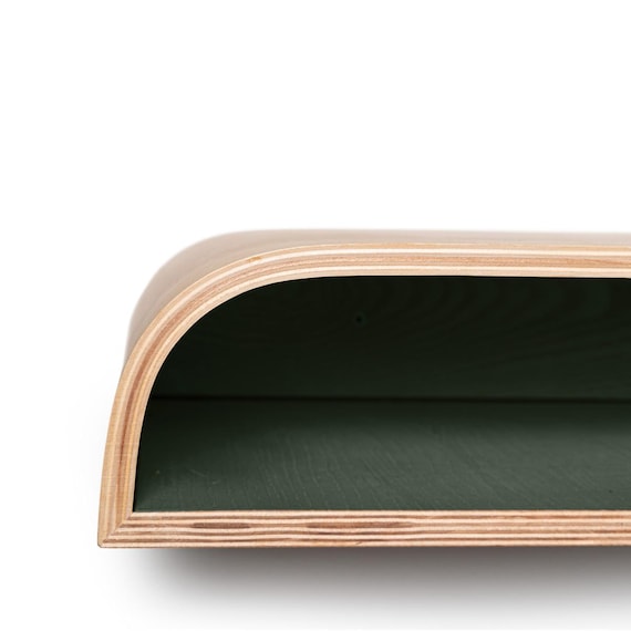 Floating Nightstand Wall Mounted, Modern Walnut Wood Bedside Nightstand, Unique Wall Hanging Oak Nightstands - Image 9