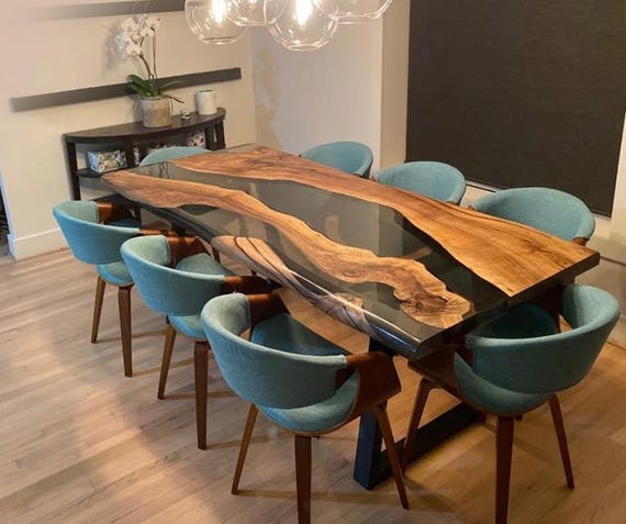 Epoxy Dining Table, Custom Resin Kitchen Table, Epoxy resin Table, Modern Wooden Table, Kitchen Furniture, Office Table, Handmade Table top