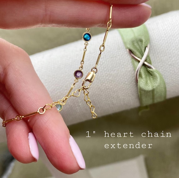 Heart Chain by the Foot - 3.2mm Sterling Silver, 14kt Gold Filled, Rose Gold Filled Heart Chain - Bubble Heart Permanent Jewelry - USA C8 - Image 3