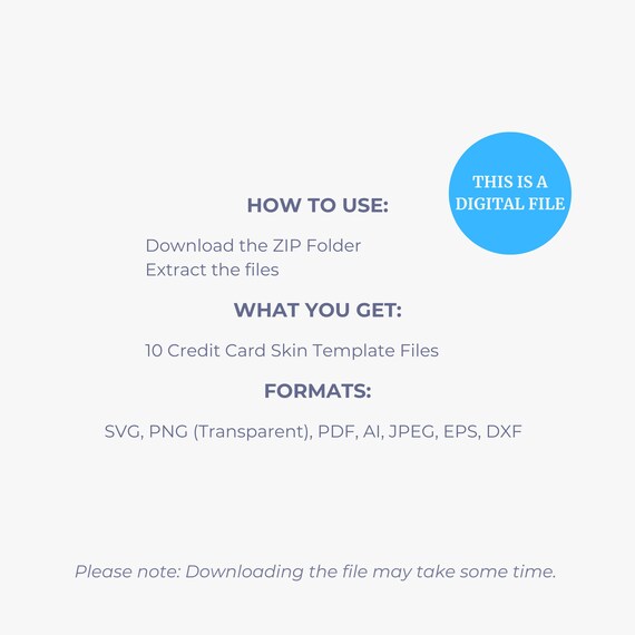 Credit Card Skin Template: SVG Files for Cricut (Digital Download) - Image 3