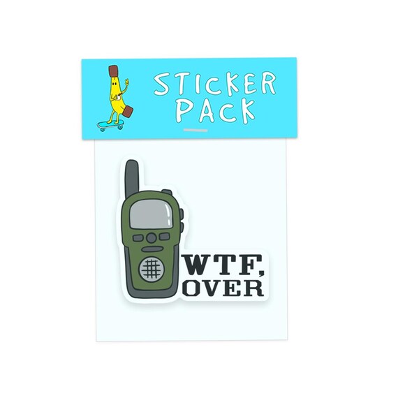 WTF, Over Sticker | Walkie Talkie Sticker | WTF Sticker | Army Sticker - Image 2