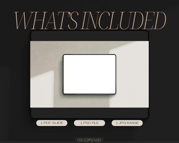 Ipad Tablet Mockup | PSD & JPG Files | Photoshop or Photopea | Landscape Device Mockup Design | Minimalist Flatlay | 4:3 Screen Aspect Ratio - Image 2