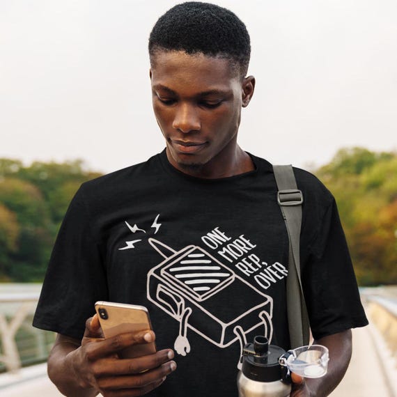 Grappige militair geïnspireerde fitness-T-shirt sportschool meme cadeau voor gewichtheffer Cartoon walkie talkie Crossfit Club sportkleding - nog één vertegenwoordiger, over - Image 9