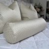 Cream Bolster Cushion in DesignerBeaumont Textiles Fabric – Home Decor Accent 16" x 6" Bed Pillow Cream Bolster Cushion in DesignerBeaumont Textiles Fabric – Home Decor Accent 16" x 6" Bed Pillow
