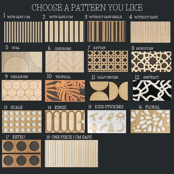 Refurbish Your IKEA MALM Dresser with our Furniture Overlay Kits, Furniture drawer wood overlay, wooden furniture appliques - Image 2