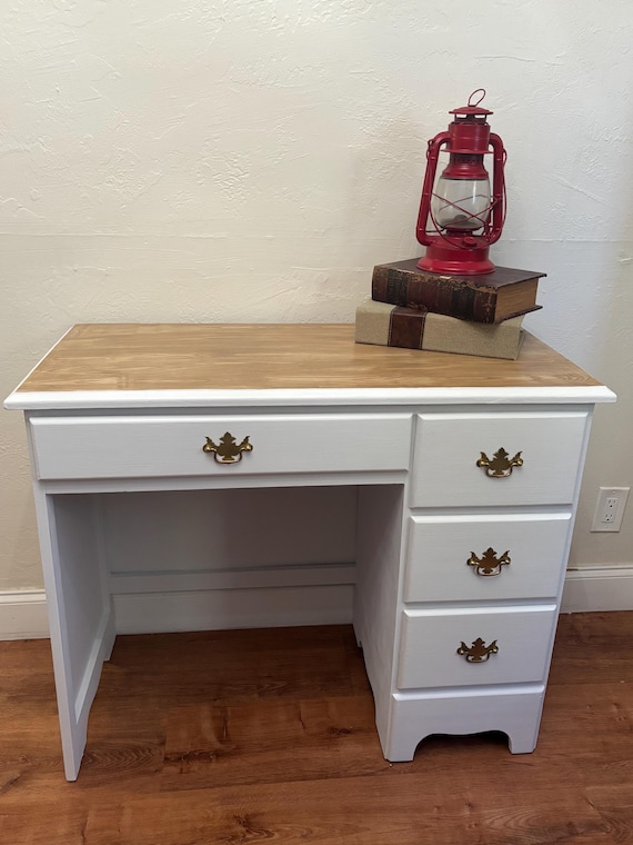 SOLD! Do NOT PURCHASE! Modern Two-Toned Nightstands, Gold and White Nightstand - Image 4