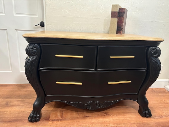 SOLD! Do NOT PURCHASE! Modern Two-Toned Nightstands, Gold and White Nightstand - Image 8