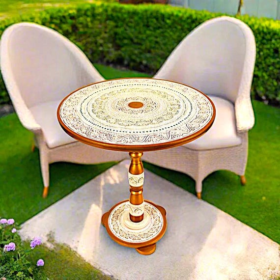 Wooden Round shape Coffee Table. - Image 9