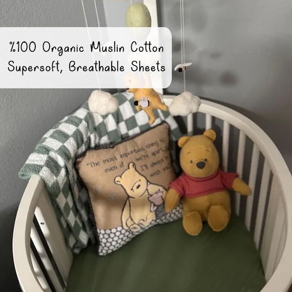 Muslin Sheets for Stokke Sleepi Cribs - Organic Cotton Fitted for Mini V2 V3 Junior - Image 4