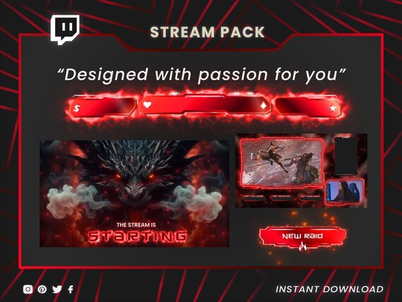 Twitch overlays, animated webcam,twitch panels, twitch screens, twitch transition, twitch chat box, Twitch top banner, Intermission overlay - Image 9