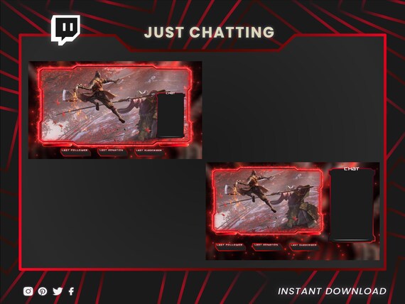 Twitch overlays, animated webcam,twitch panels, twitch screens, twitch transition, twitch chat box, Twitch top banner, Intermission overlay - Image 4