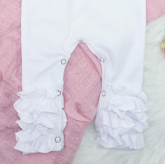 Isn't She Lovely Baby Girl Coming Home From Hospital Outfit – Ruffled Newborn Romper – Baby Girl Clothes – Newborn Shower Gift – Layette Set - Image 6