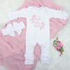 Isn’t She Lovely Baby Girl Coming Home From Hospital Outfit – Ruffled Newborn Romper – Baby Girl Clothes – Newborn Shower Gift – Layette Set