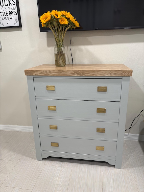 SOLD! Do NOT PURCHASE! Modern Two-Toned Nightstands, Gold and White Nightstand - Image 6