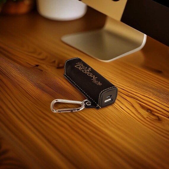 Personalized Power Bank, 2200mah Travel Phone Charger, Portable On The Go Battery Pack, Gift For Her | BridgensLaser Leather Power Bank - Image 8