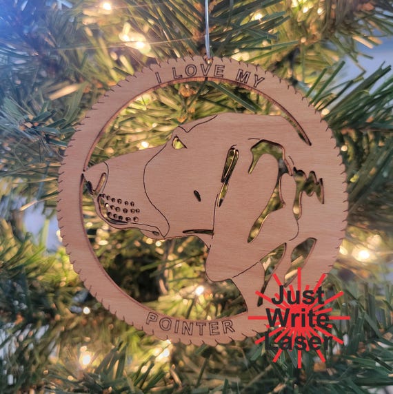 Pointer Christmas Ornament - Laser Engraved Pet Decoration for Holiday Tree - Image 2