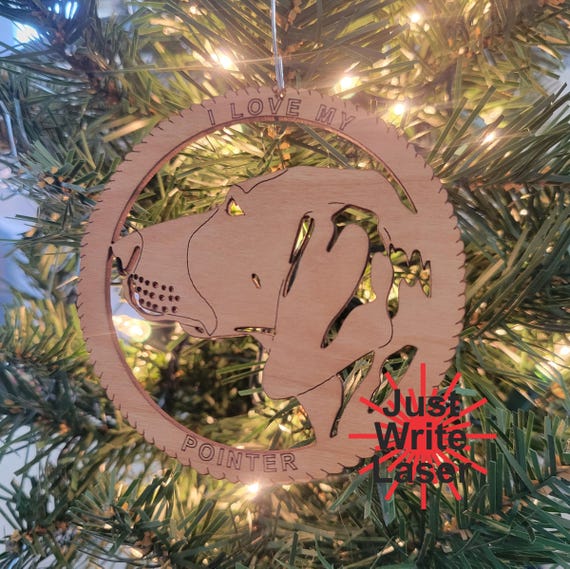 Pointer Christmas Ornament - Laser Engraved Pet Decoration for Holiday Tree - Image 4