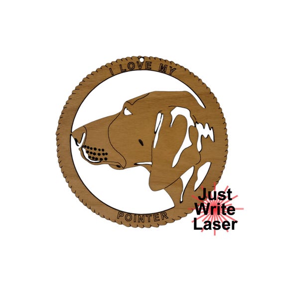Pointer Christmas Ornament - Laser Engraved Pet Decoration for Holiday Tree