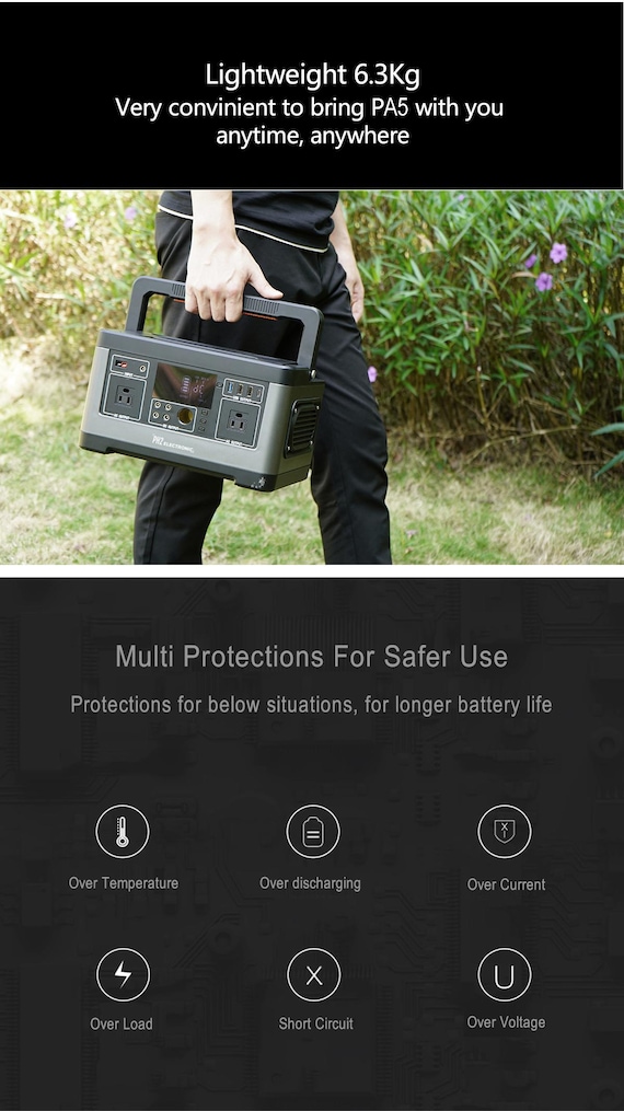 500W Portable Power Station  Solar Generator Power Bank Camping Emergency - Image 10