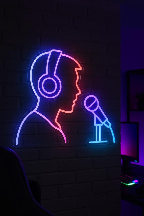 Streaming Studio Neon Sign. Webcam and LIVE, Streamer with Microphone, Live Stream, Video Stream, Gaming Session Decor - Image 3
