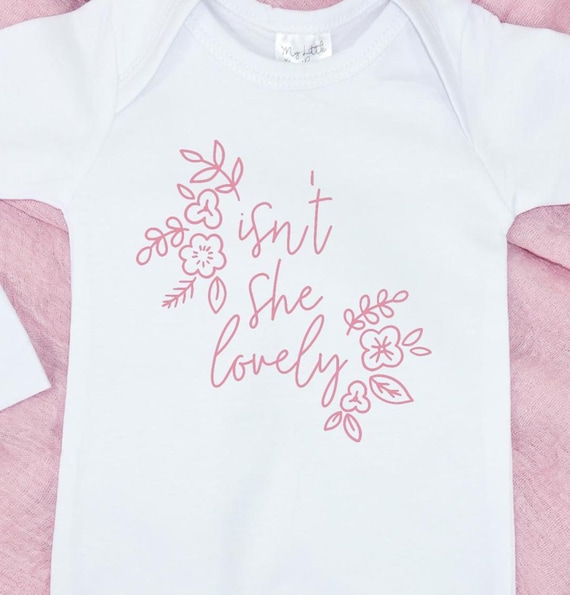 Isn't She Lovely Baby Girl Coming Home From Hospital Outfit – Ruffled Newborn Romper – Baby Girl Clothes – Newborn Shower Gift – Layette Set - Image 3
