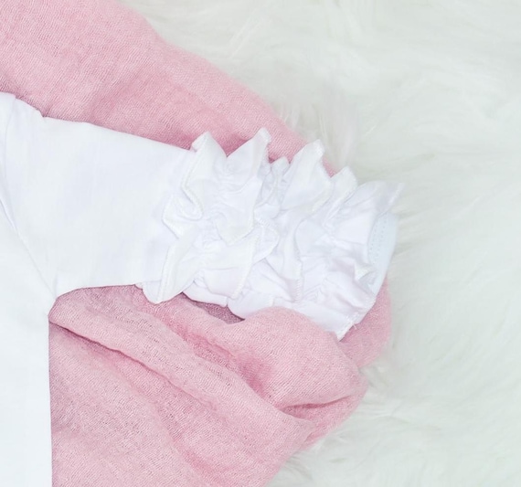 Isn't She Lovely Baby Girl Coming Home From Hospital Outfit – Ruffled Newborn Romper – Baby Girl Clothes – Newborn Shower Gift – Layette Set - Image 7