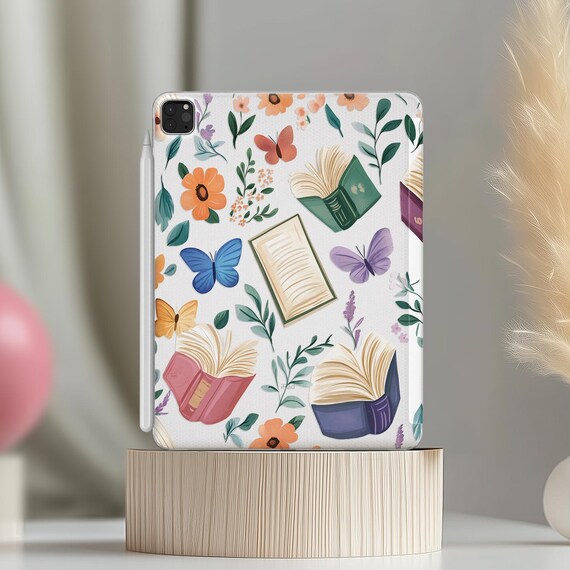 Books and flowers Case for Samsung Galaxy S2 9.7 11 inch tablet Samsung tab S4 S8 Ultra S6 stand 10.1 A8 S9 2022 fish tab S7 case A8 10.5 in - Image 3