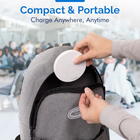 15W Natural Stone Wireless Charging Pad w/ 20W USB-C Adapter w/ Overheat & Short Circuit Protection - Image 9