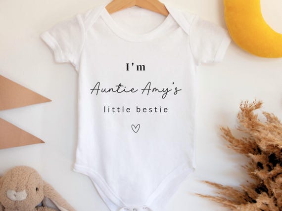 Khala's Little Bestie Bodysuit Personalised, Custom Baby Grow For Aunt, Custom Babygrow Present for Nephew, Auntie's Little Bestie Bodygrow - Image 2