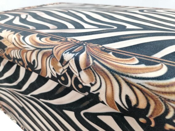 Zebra design bench, Storage organizer, Trunk for bedroom, Cute ottoman bench, Long lasting bench, Decorative furniture, Nomadic bench, M-168 - Image 9