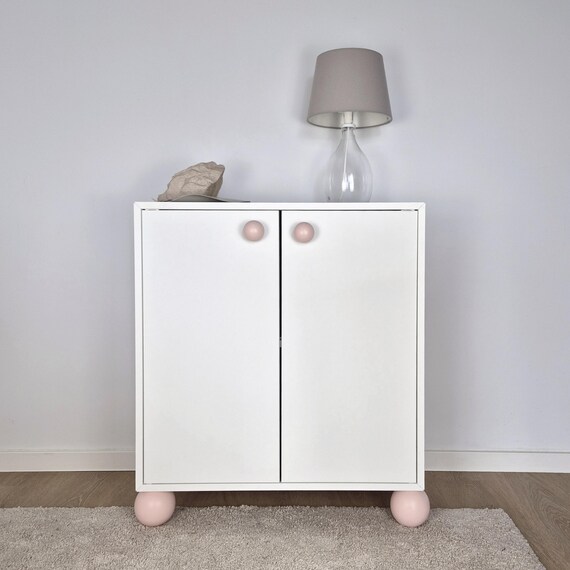 Light Pink Ball Furniture Legs: Solid Wood, IKEA Replacement - Image 3