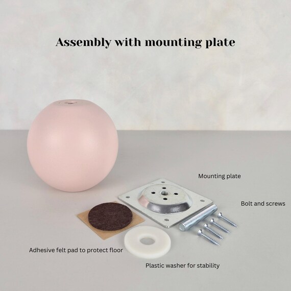 Light Pink Ball Furniture Legs: Solid Wood, IKEA Replacement - Image 5