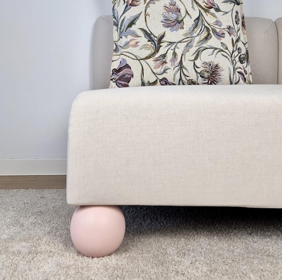 Light Pink Ball Furniture Legs: Solid Wood, IKEA Replacement